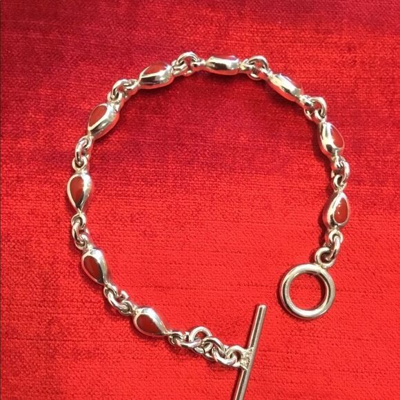 LInk Bracelet 925 Silver Multi Stone chain - Picture 1 of 4